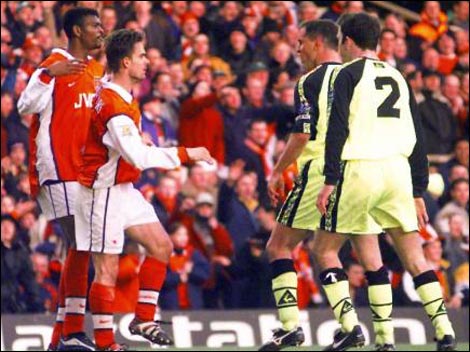 Controversy with Kanu and Overmars